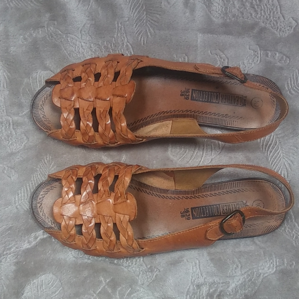 Leather Huarache Sandals